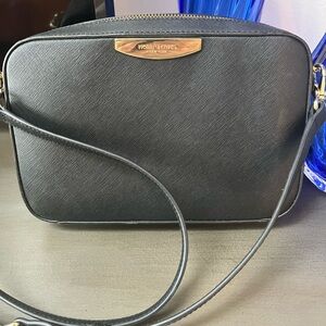 Henri Bendel black leather crossbody bag